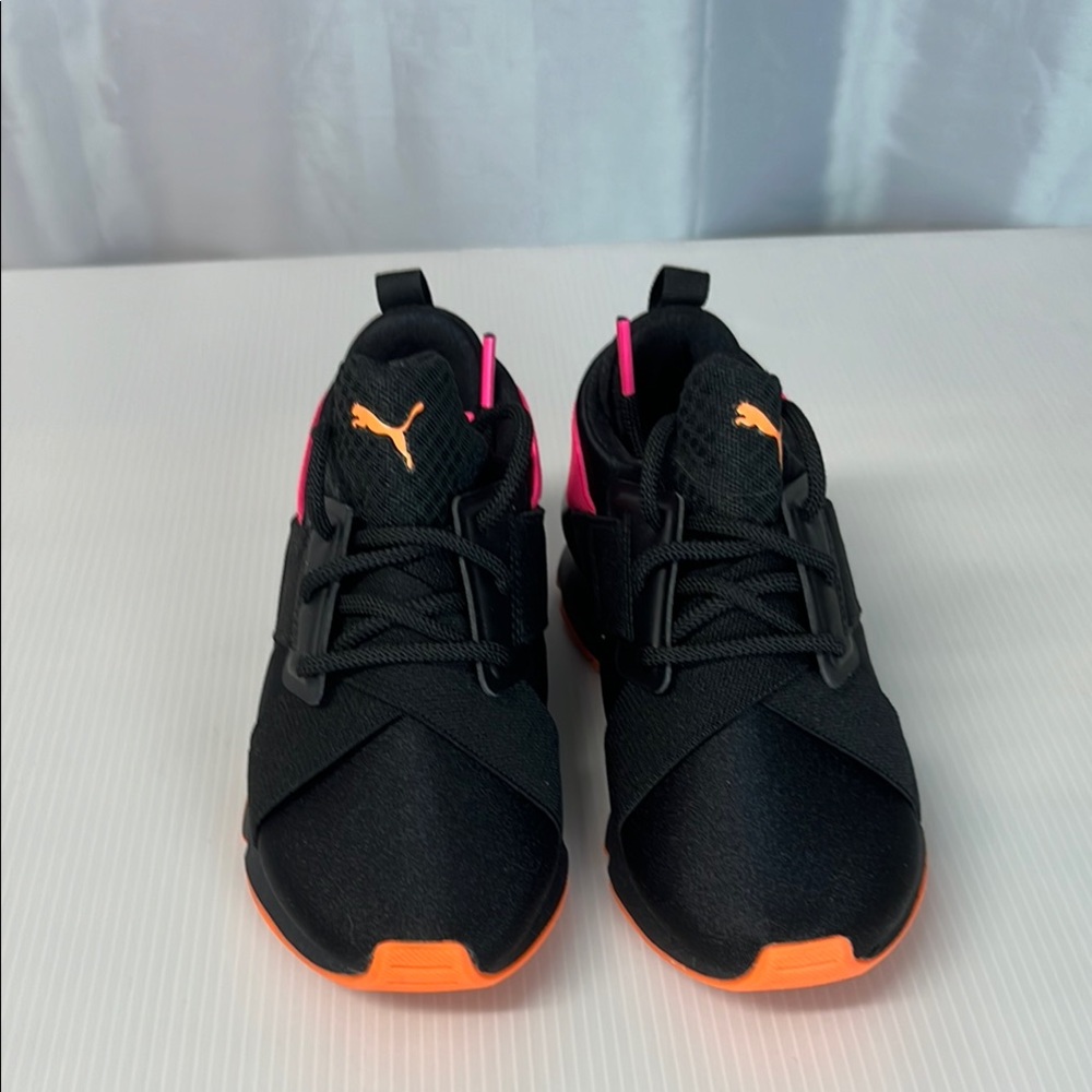 Puma Kids Black and Orange Sneakers. New but no tags. Phlf 2246